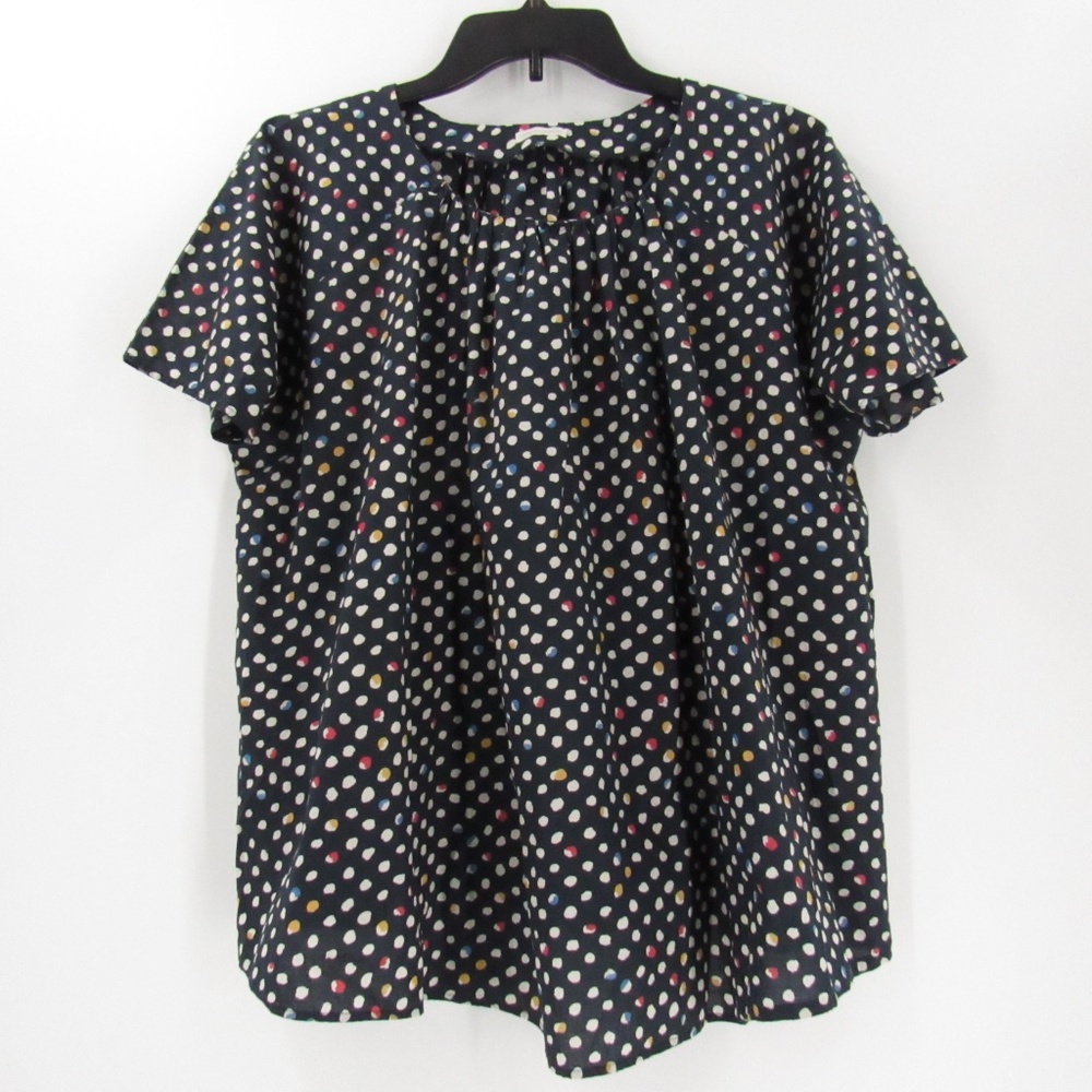 Hobbyra Hobbyre Dot Print Pullover Loose-Fit Top S